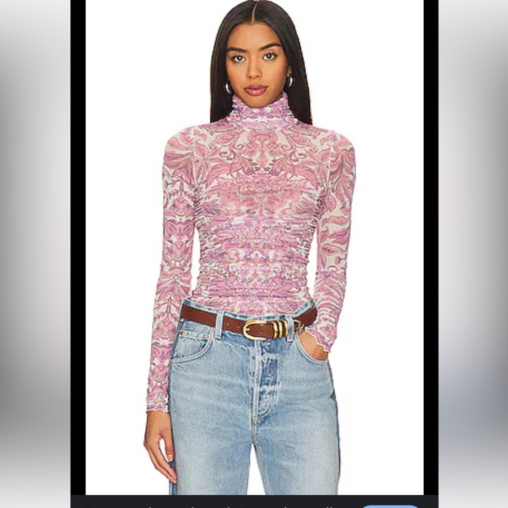 Free People Under it all printed bodysuit NWT